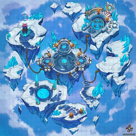 Snowy Sky Islands, Public 30x30 | Dr. Mapzo | Dungeons and dragons, Dnd ...