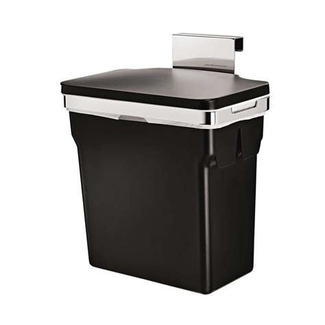 simplehuman 10 Liter / 2.6 Gallon In-Cabinet Trash Can Heavy-Duty Steel ...