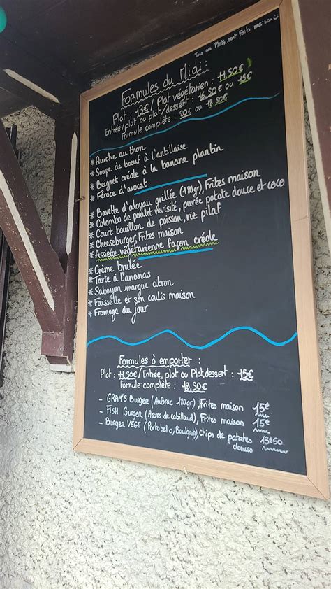 Menu au Le Gramophone restaurant, Orsay