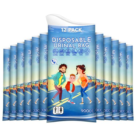 Amazon.com : Ymiumre 12PCS Portable Pee Bags, 900ML Disposable Urine ...
