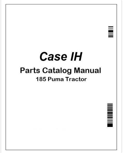 Case IH 185 Puma Tractor Parts Catalog Manual PDF