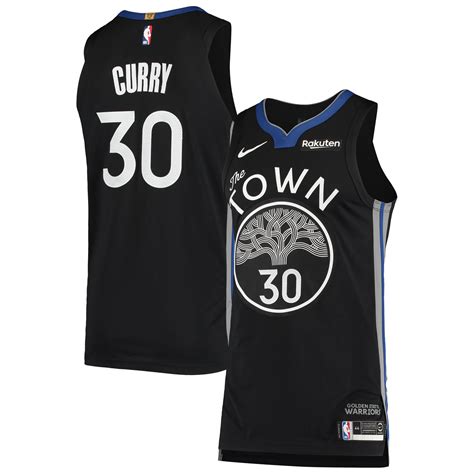 Men's Nike Stephen Curry Black Golden State Warriors Authentic Jersey ...