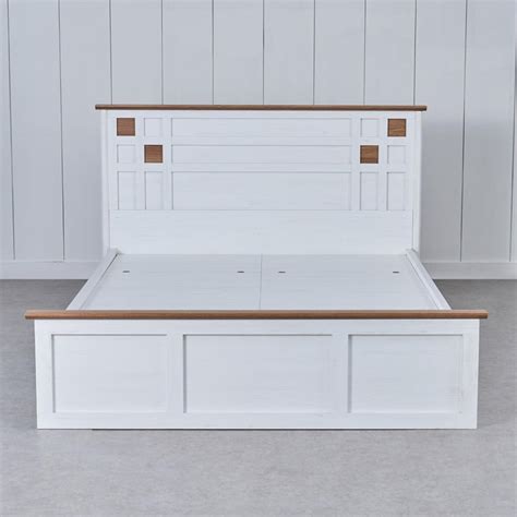 Buy Santorini Sandy King Bed with Box Storage - White from Home Centre ...