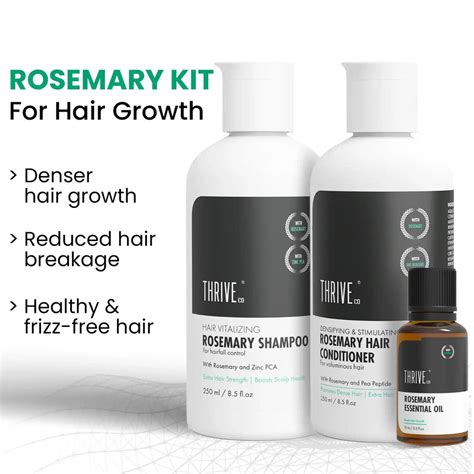 ThriveCo Rosemary Hair Kit with Shampoo, Conditioner & EO