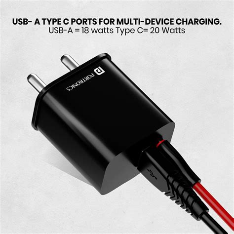 Buy Portronics Adapto 20B| 20W Fast Charger With Dual Ports