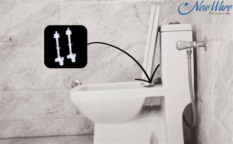 New Ware® Plastic Toilet Seat Cover Hind. Type Round Hinges Clamp ...