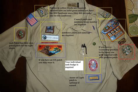 New Boy Scout Shirt Patch Placement