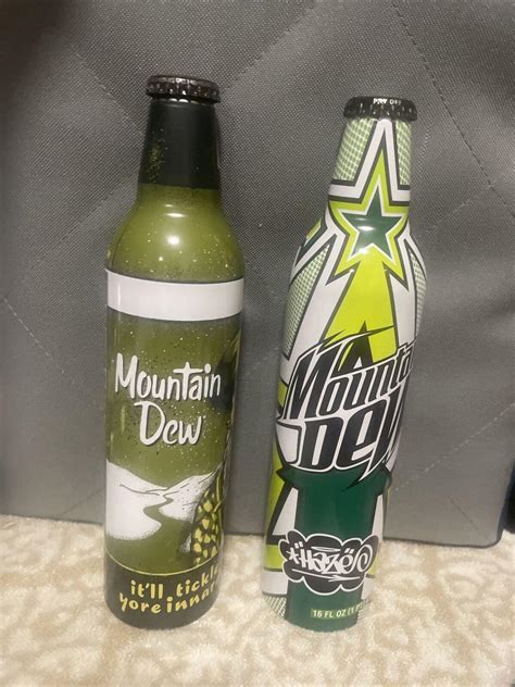 Two Mountain Dew Collectible Aluminum Bottles | #3926218617