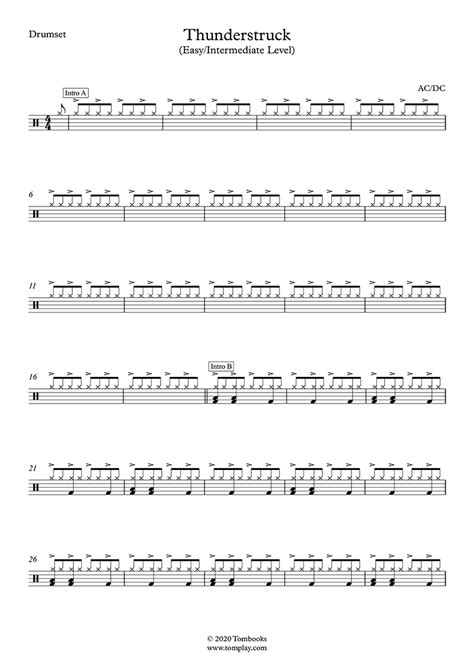 Image result for Thunderstruck Intro Tutorial