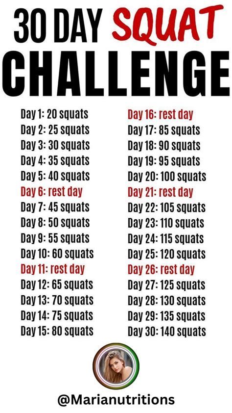 30 Day Squat Challenge for Beginners