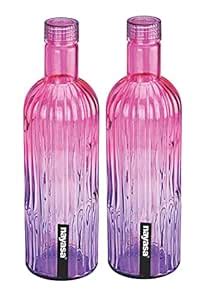 Ivanic Bono Glass Bottle 1000 ML Set of 2 (Pink) : Amazon.in: Home ...