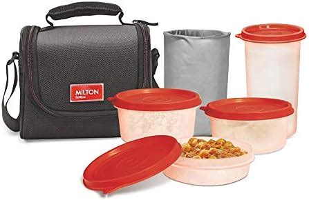 Buy Milton Thermosteel Hot Meal 3 Container Lunch Box, Silver Online at ...