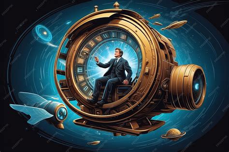 Premium Photo | Businessman Time Traveling Vector Artwork Depicting ...