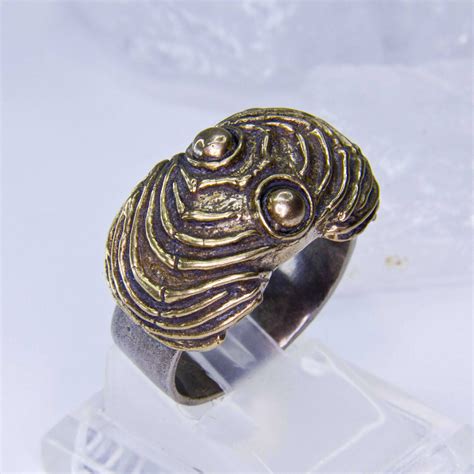 Bimetal Ring of Namira / Unusual wedding ring / Celtic ring | Inspire ...