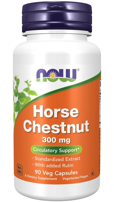 NOW Supplements, Horse Chestnut 300 mg with Added Rutin, Circulatory ...