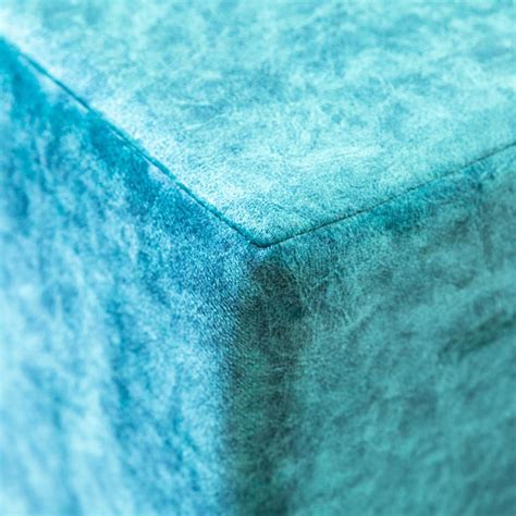 Buy Helios Pier Fabric Ottoman - Teal from Home Centre at just INR 9450.0