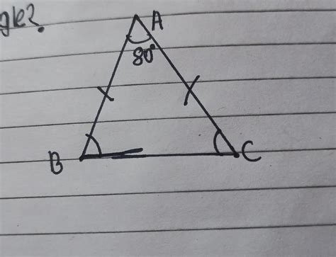 Q3. Find the remaining two angles in the given ΔABC. What special name ...