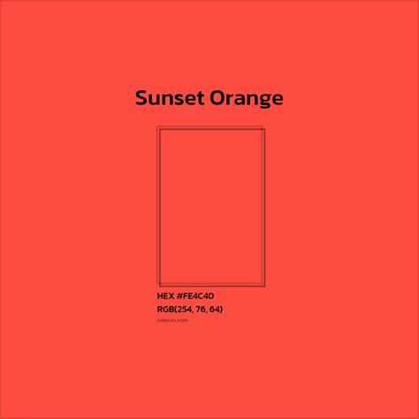 About Sunset Orange - Color codes and meaning | Matching colors and ...