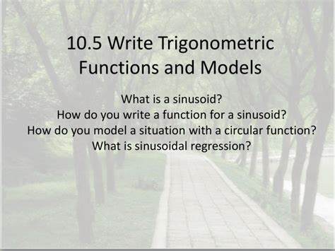 Modeling Trigonometric Functions 的图像结果