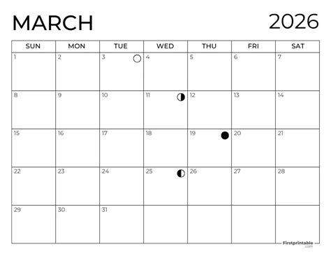 Moon Phase Calendar | 2026 Lunar Calendar