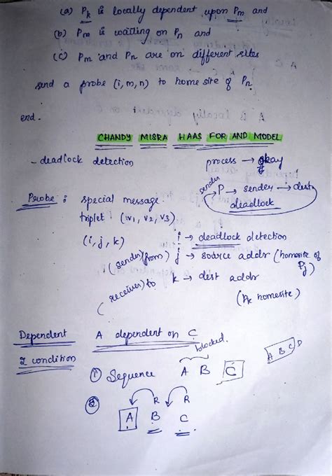 Chandy Misra Haas Algorithm - distributed systems - Studocu
