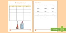 Past Tense Verb Sorting Activity - Past Simple Activity