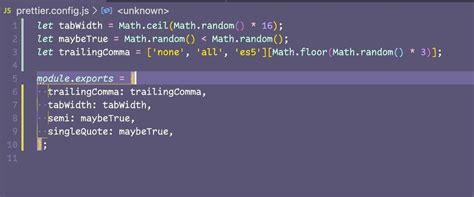 Prettier Config 的图像结果