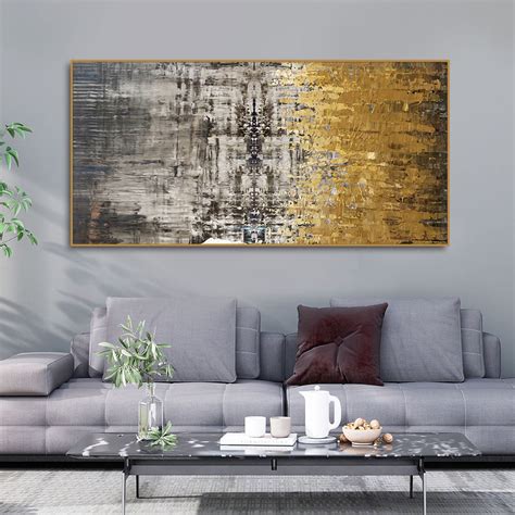 Modern Golden Abstract Textured Premium Canvas Wall Painting – Vibecrafts