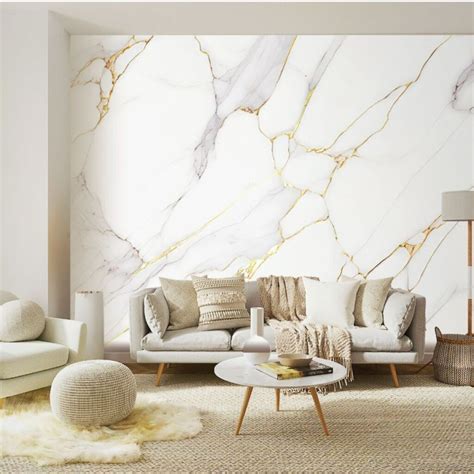 White Marble Wallpaper Mural - Magicdecor®