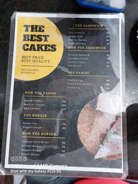 Menu at The Best Cakes & Pizza, Thavalakuppam