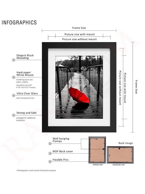 Set Of 4 Solid Family Tree Collage Photo Frames With 9 Plaques - Modernarts