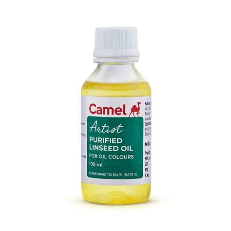 Camel Artist Purified Linseed Oil for Oil Color, 100ml (Yellow ...