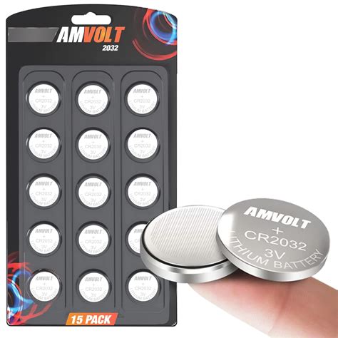 Buy AmVolt 15 Pack CR2032 Batteries [Extended Life] 220mAh 3 Volt ...