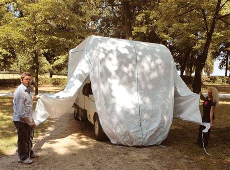 Housse de protection camping-car L550 x L235 x H315 cm, blanche ...