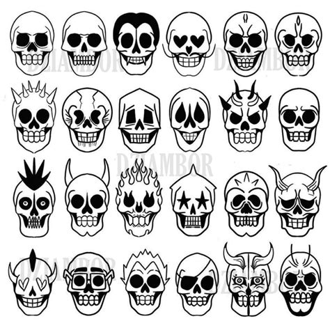 Original American Traditional Tattoo Flash Print Skull