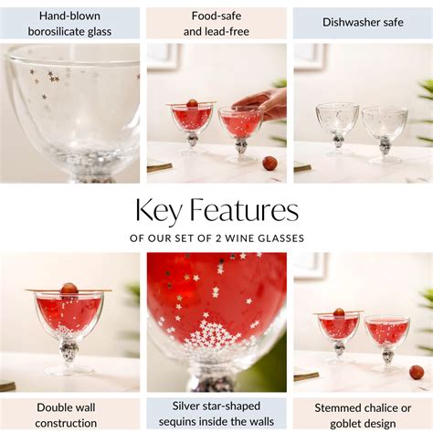 Shimmering Stemmed Glass Goblet Set Of 2 250ml Online - Premium Wine ...