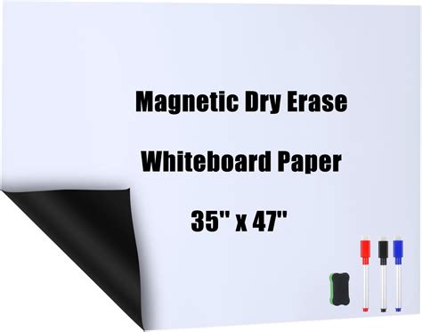Amazon.com : Warasee Magnetic Dry Erase Whiteboard Paper, 48" x 36 ...