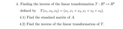 Image result for Inverse Linear Transformation
