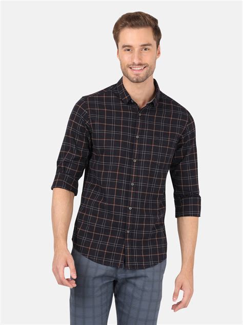 Buy Dark Brown Checked Full Sleeve Casual Shirt – Crocodile