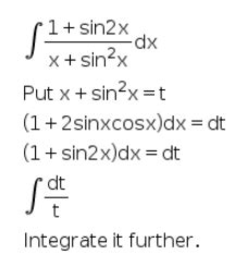 Integral (1+sin2x/x+sin^2x) dx - CBSE Class 12 - Learn CBSE Forum