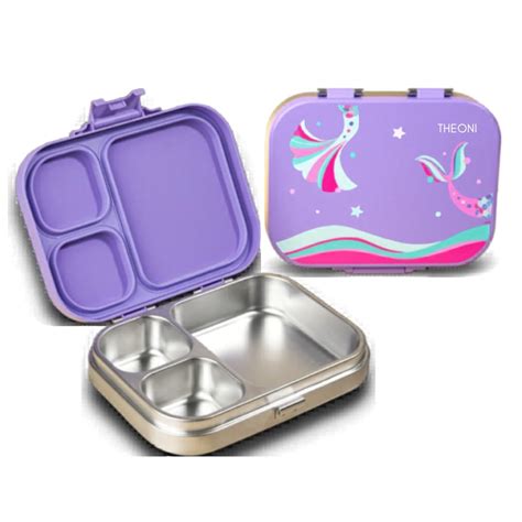 Buy THEONI Bento Joy Kids Stainless Steel Lunch Box | 3-Compartment ...