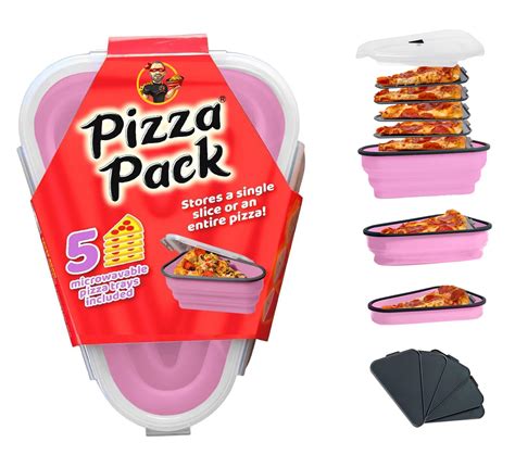 Amazon.com: PIZZA PACK The Perfect Reusable Pizza Storage Container ...