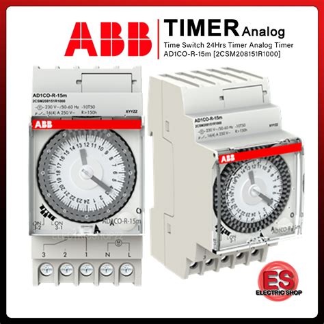 ABB Time Switch 24Hours Timer Analog Timer ( AD1CO-R-15m ...