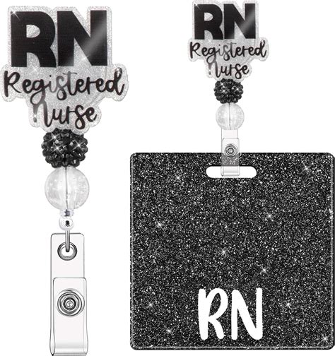 Amazon.com : Plifal RN Registered Nurse Badge Reel Holder Retractable ...