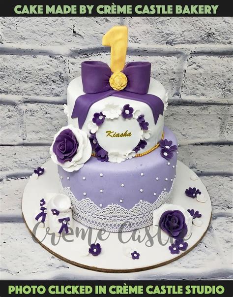 Purple White Girl Cake – Creme Castle