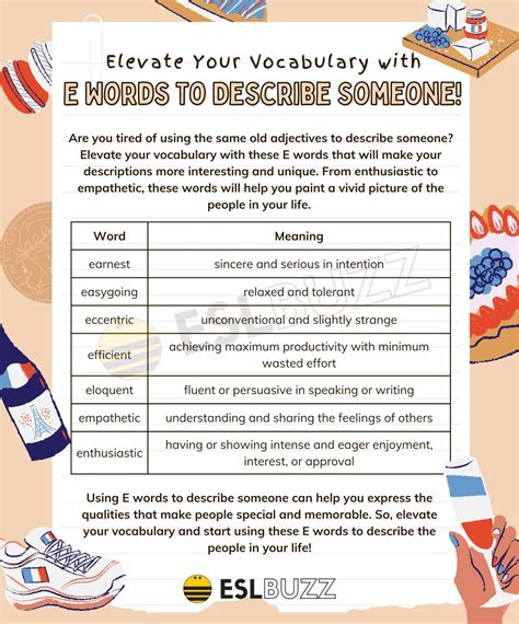 E Words to Describe Someone in English to Elevate Your Vocabulary - ESLBUZZ