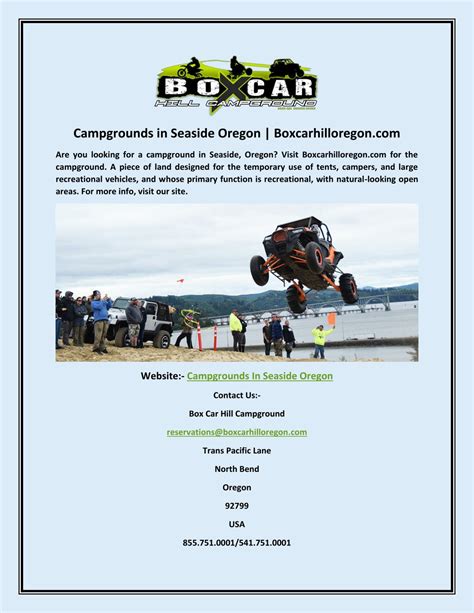PPT - Campgrounds in Seaside Oregon | Boxcarhilloregon.com PowerPoint ...