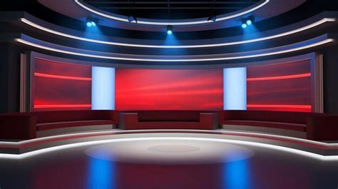 Tv show with a blue screenbackground broadcast broadcasting design ...