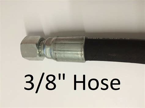 Hydraulic Hose Assembly 3/8" 2 Wire Hose 2SN - PICK YOUR SIZE & BSP ...