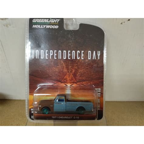 CHEVROLET C-10 1971 INDEPENDENCE DAY GREENMACHINE HOLLYWOOD 1:64 ...
